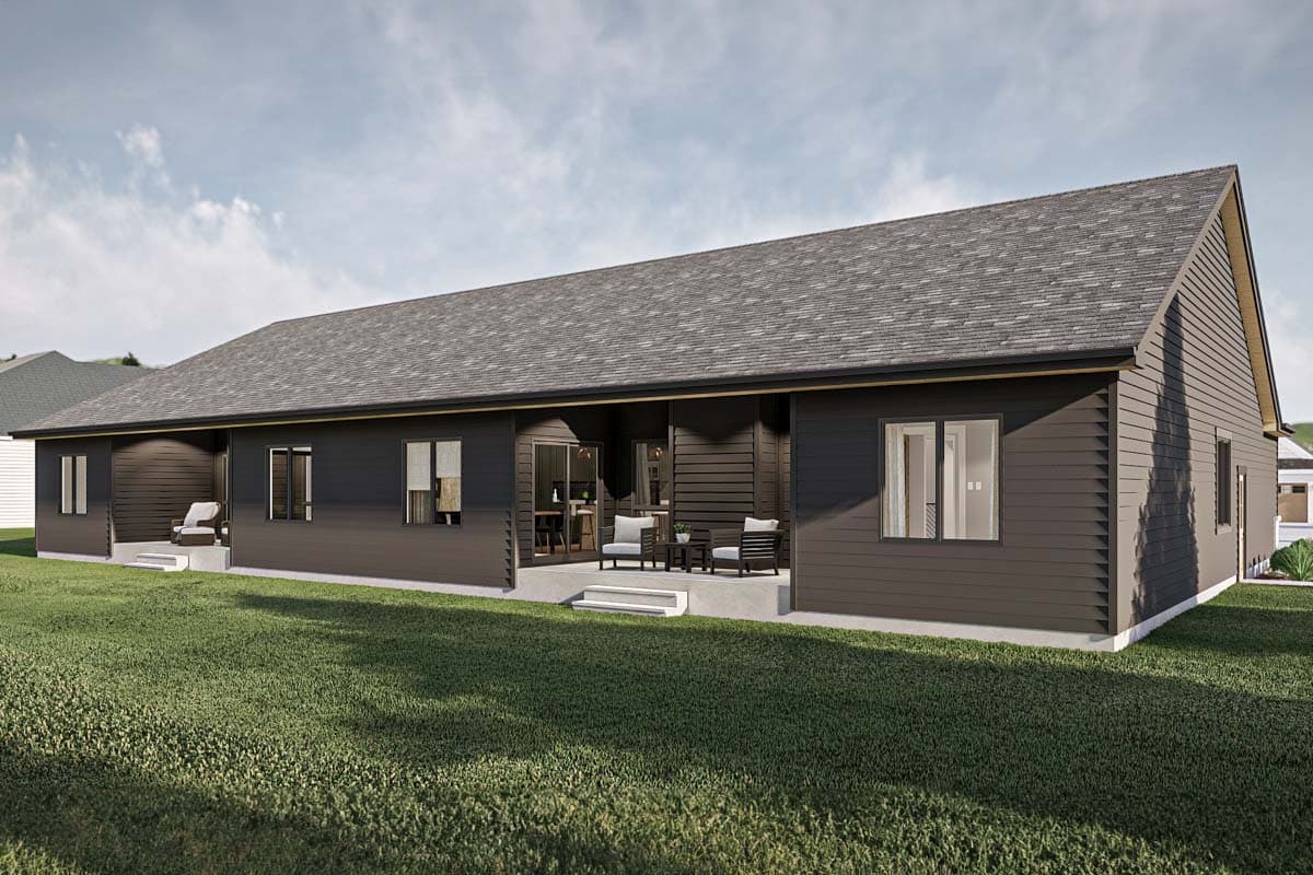 Plan 62610DJ: Modest Ranch Duplex House Plan - Image #15 - Traditional