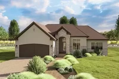 One-Story Modest 3 Bed House Plan with Great Room - 1688 Sq Ft