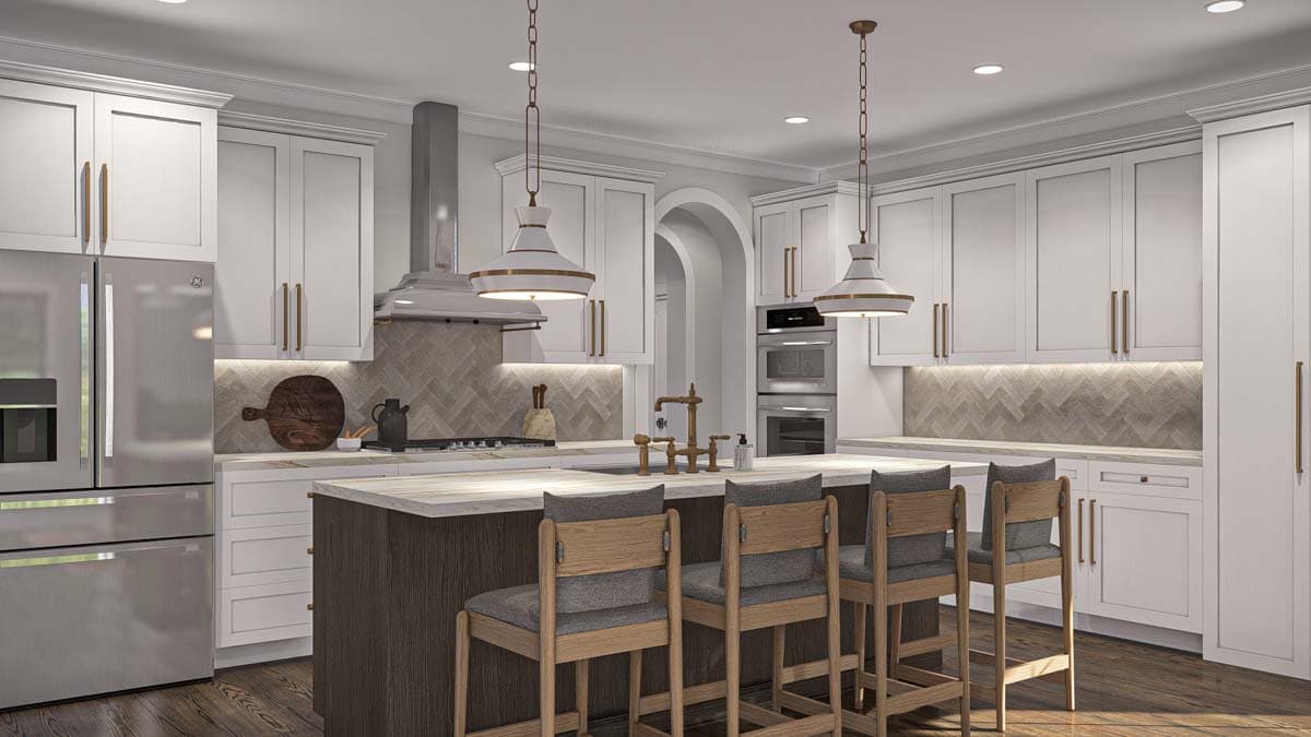 Plan 62614DJ: 2-Bed Traditional Country House Plan with Formal Dining Room and Home Office - 2164 Sq Ft - Image #5 - Country, Hill Country, Modern Farmhouse, Ranch, Traditional