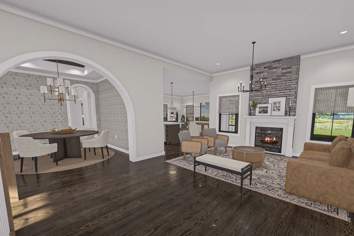 Plan 62614DJ: 2-Bed Traditional Country House Plan with Formal Dining Room and Home Office - 2164 Sq Ft - Virtual Tour Cover Image - Country, Hill Country, Modern Farmhouse, Ranch, Traditional