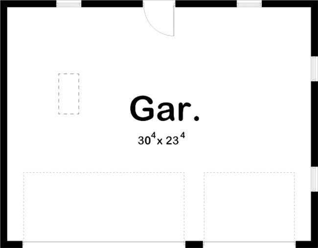 Plan 62622DJ: Detached Garage Plan with Brick Exterior - Floor Plan - Main Level