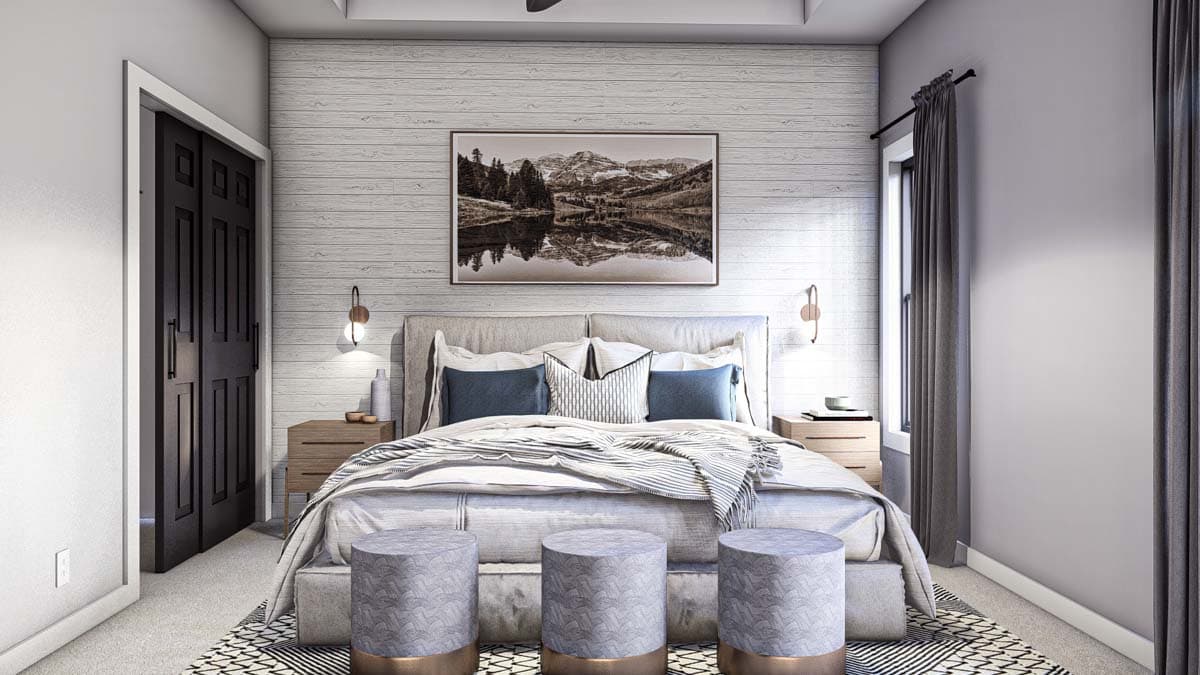 Plan 62624DJ: Split-Level House Plan with Open Layout - 1354 Sq Ft - Image #7 - Modern, New American, Ranch, Traditional