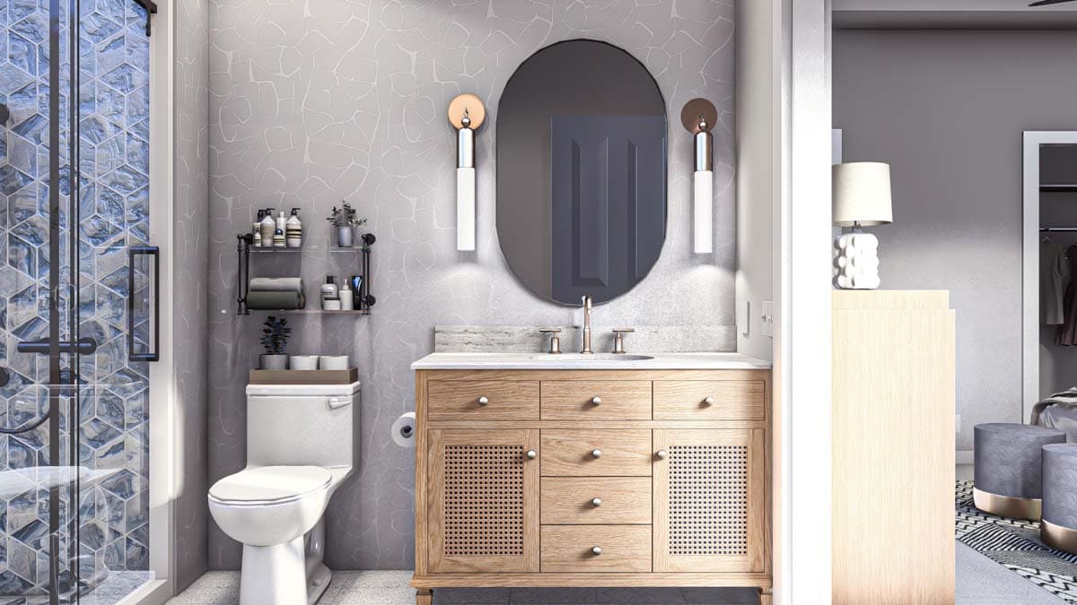 Plan 62624DJ: Split-Level House Plan with Open Layout - 1354 Sq Ft - Image #8 - Modern, New American, Ranch, Traditional