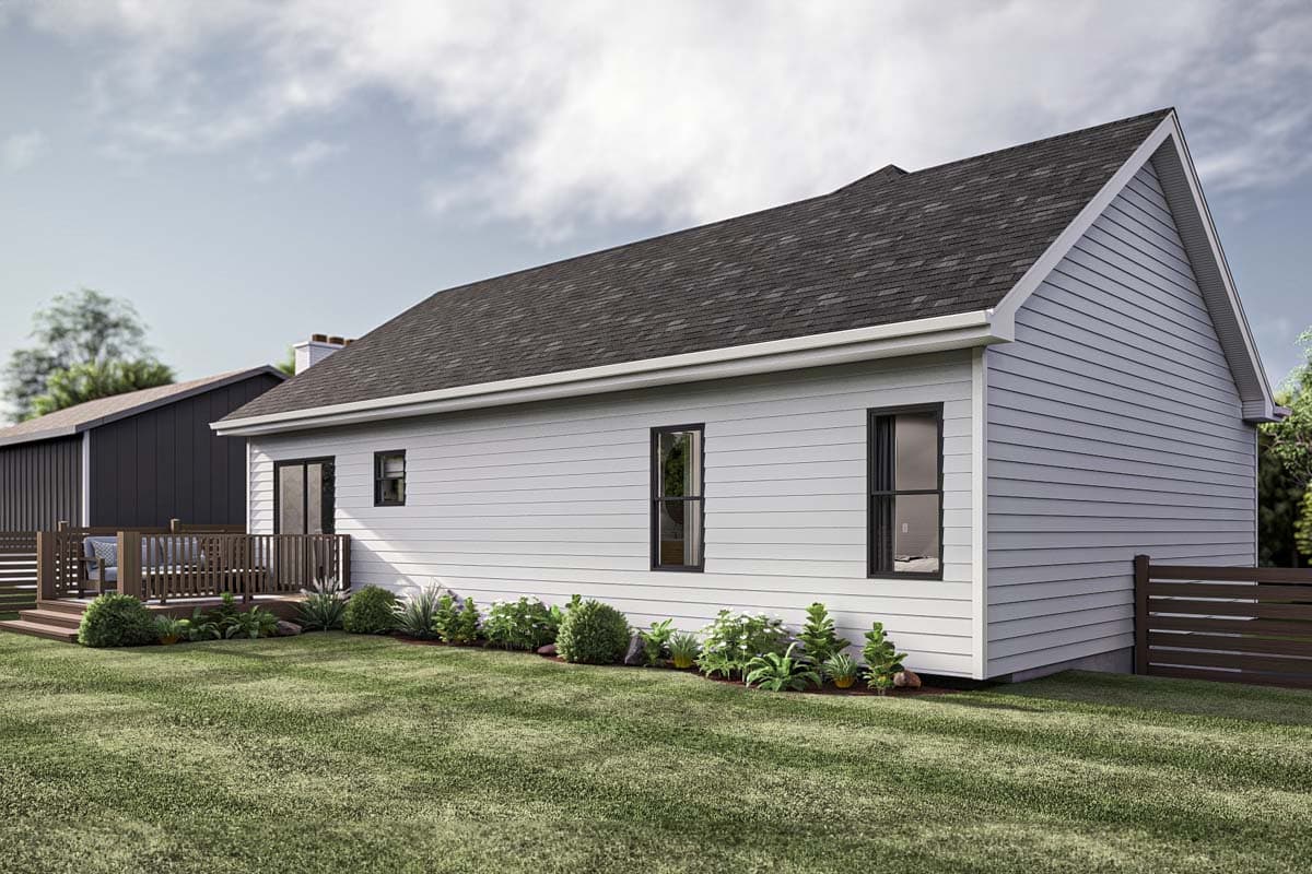 Plan 62624DJ: Split-Level House Plan with Open Layout - 1354 Sq Ft - Image #11 - Modern, New American, Ranch, Traditional