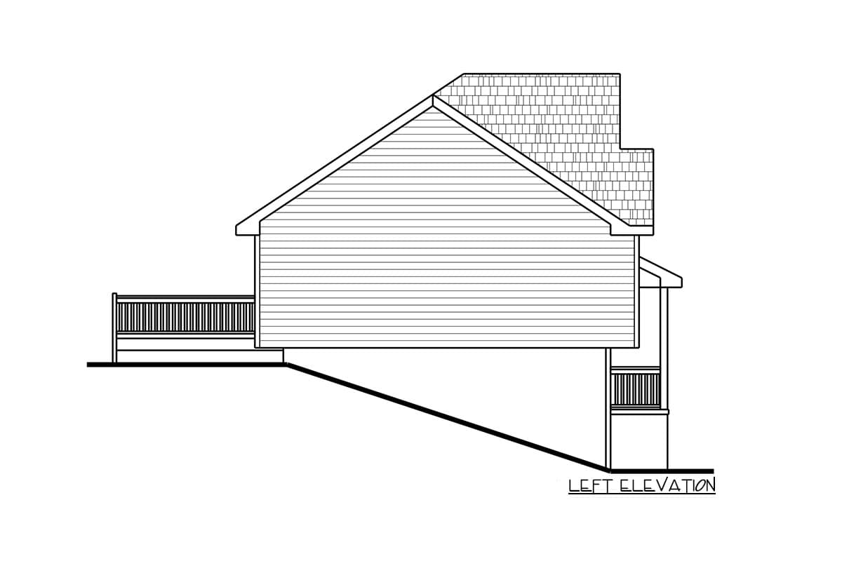 Plan 62624DJ: Split-Level House Plan with Open Layout - 1354 Sq Ft - Image #13 - Modern, New American, Ranch, Traditional