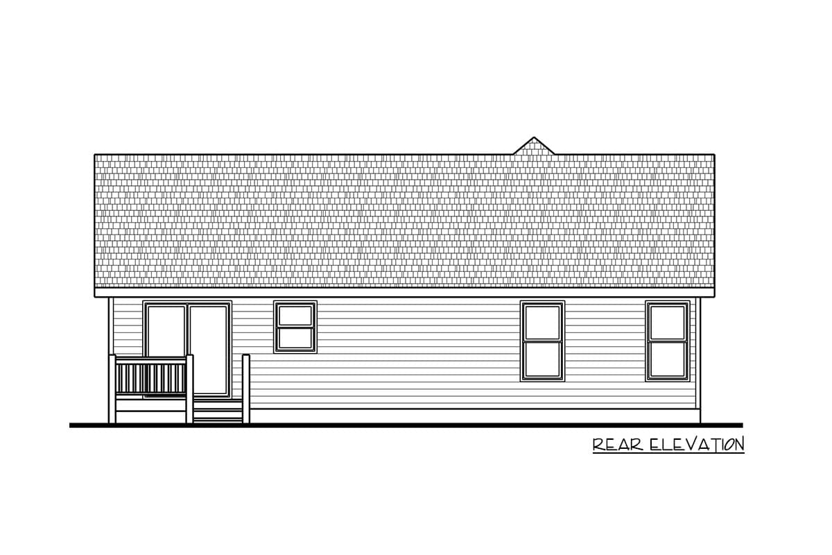 Plan 62624DJ: Split-Level House Plan with Open Layout - 1354 Sq Ft - Image #14 - Modern, New American, Ranch, Traditional