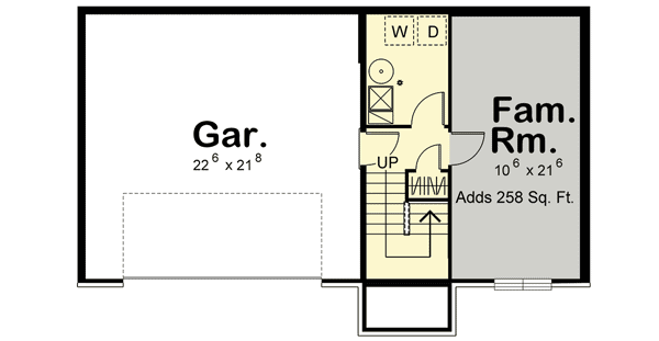 Plan 62631DJ: Compact Split Level House Plan - Floor Plan - Basement - Traditional