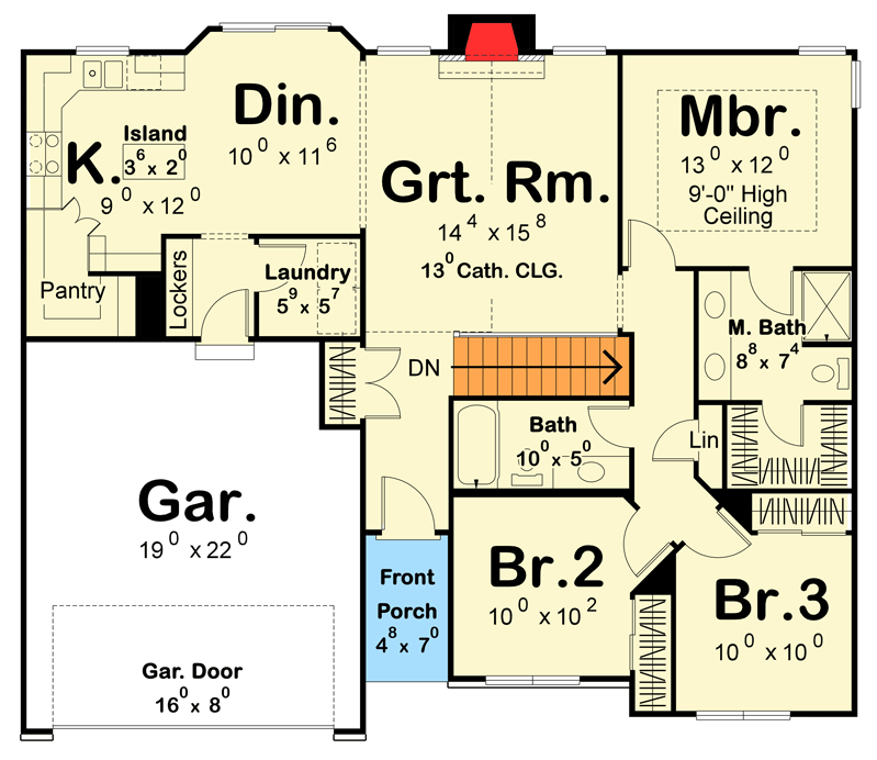 Plan 62634DJ: Craftsman House Plan Packed with Features - Floor Plan - Main Level - Craftsman, Northwest