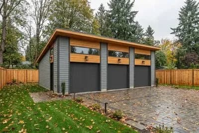 Modern Garage Plan with 3 Bays