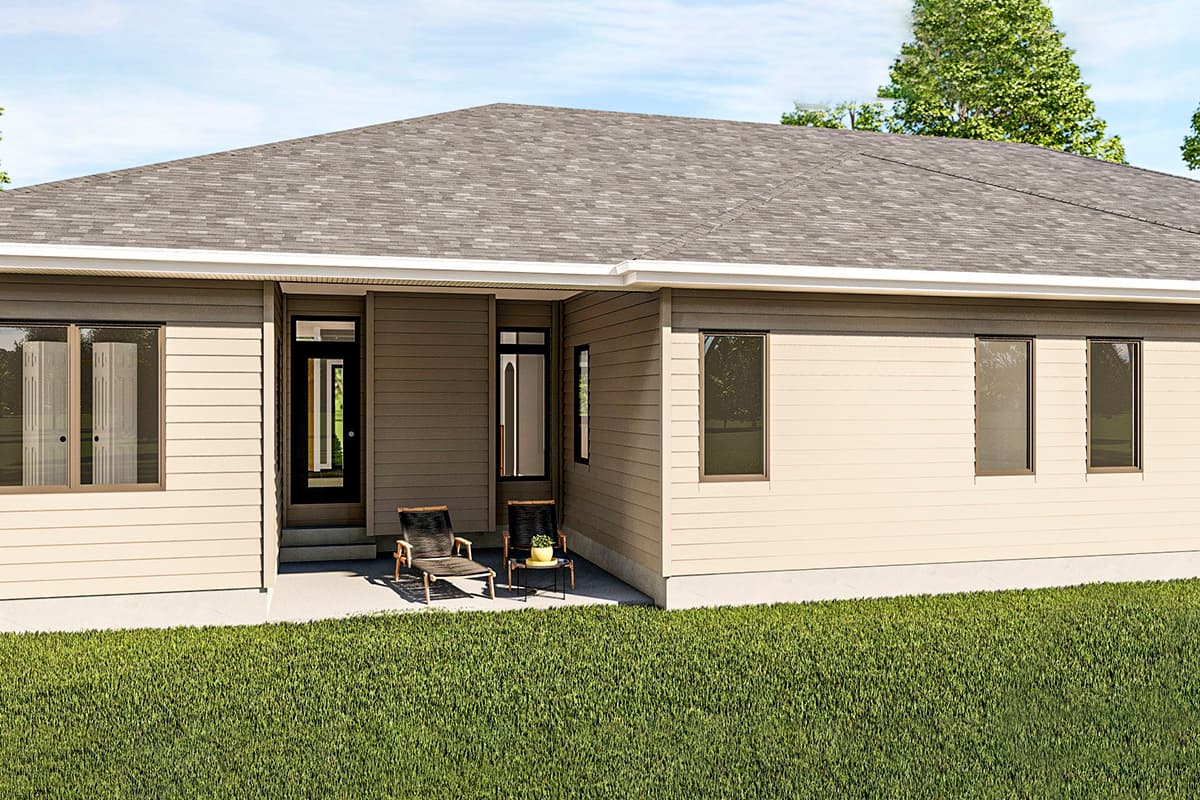 Plan 62638DJ: Duplex House Plan with Simple Roof Line - Image #6