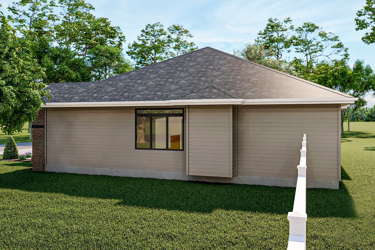 Plan 62638DJ: Duplex House Plan with Simple Roof Line - Image #7