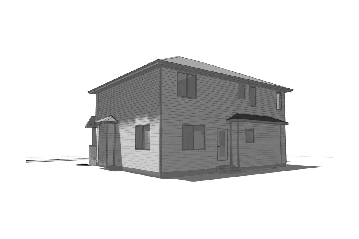 Plan 62639DJ: 4 Bed House Plan with Offset Garage - Image #7 - Northwest, Prairie