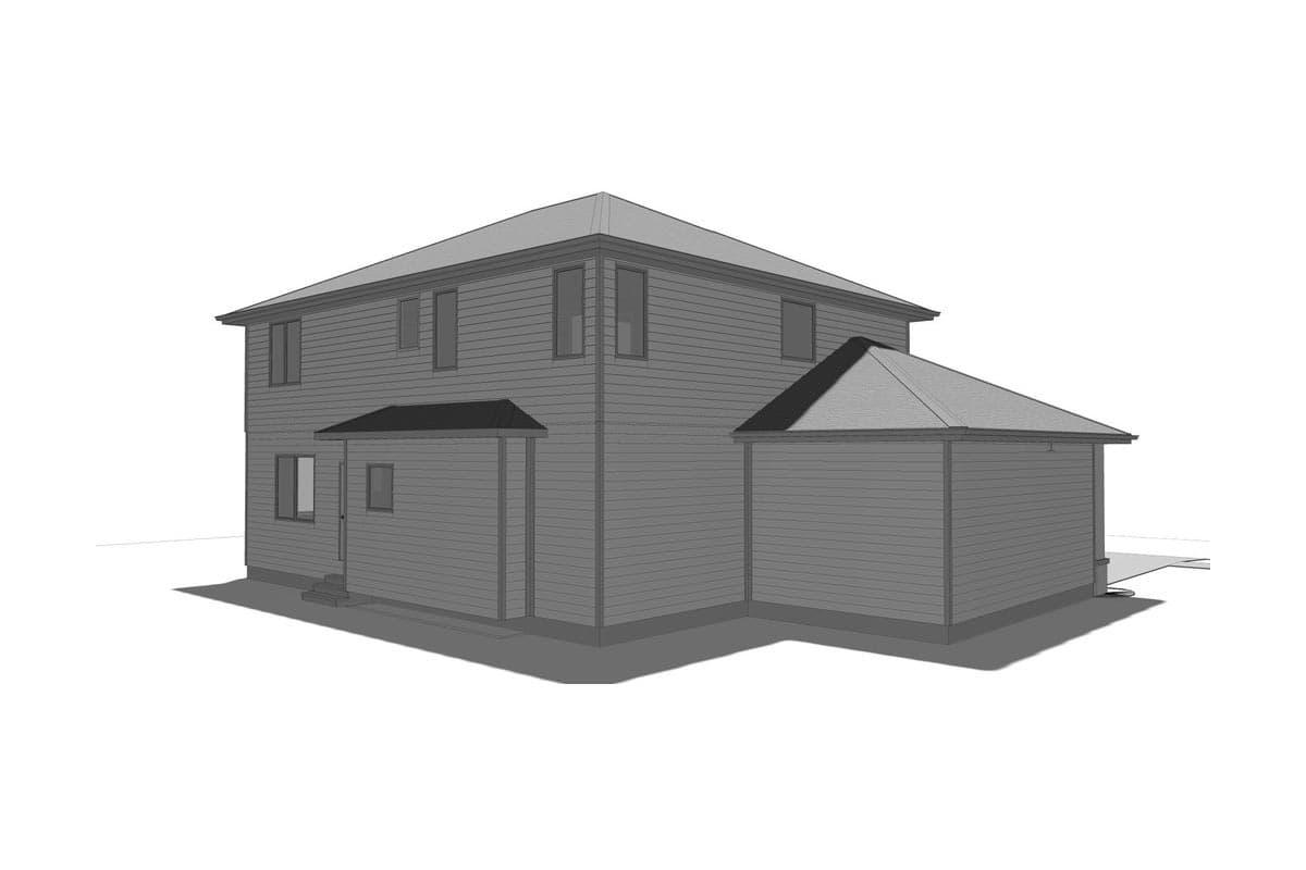 Plan 62639DJ: 4 Bed House Plan with Offset Garage - Image #8 - Northwest, Prairie