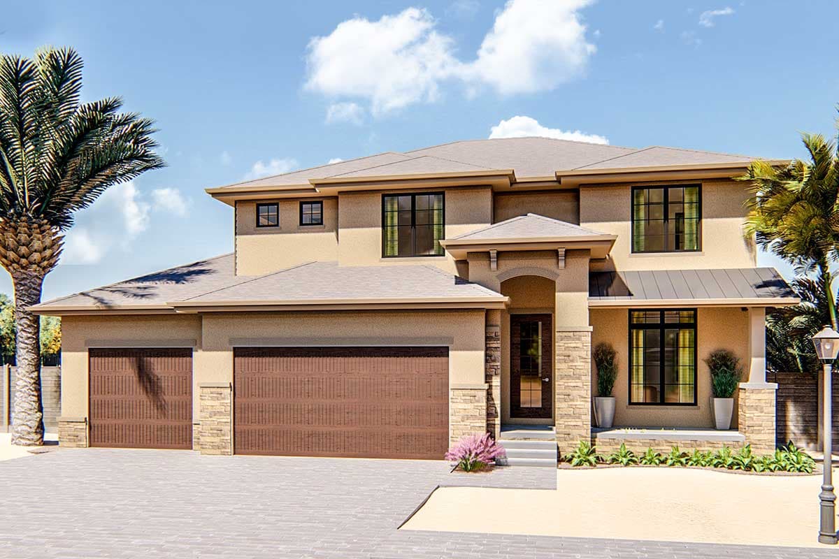 Plan 62639DJ: 4 Bed House Plan with Offset Garage - Image #4 - Northwest, Prairie