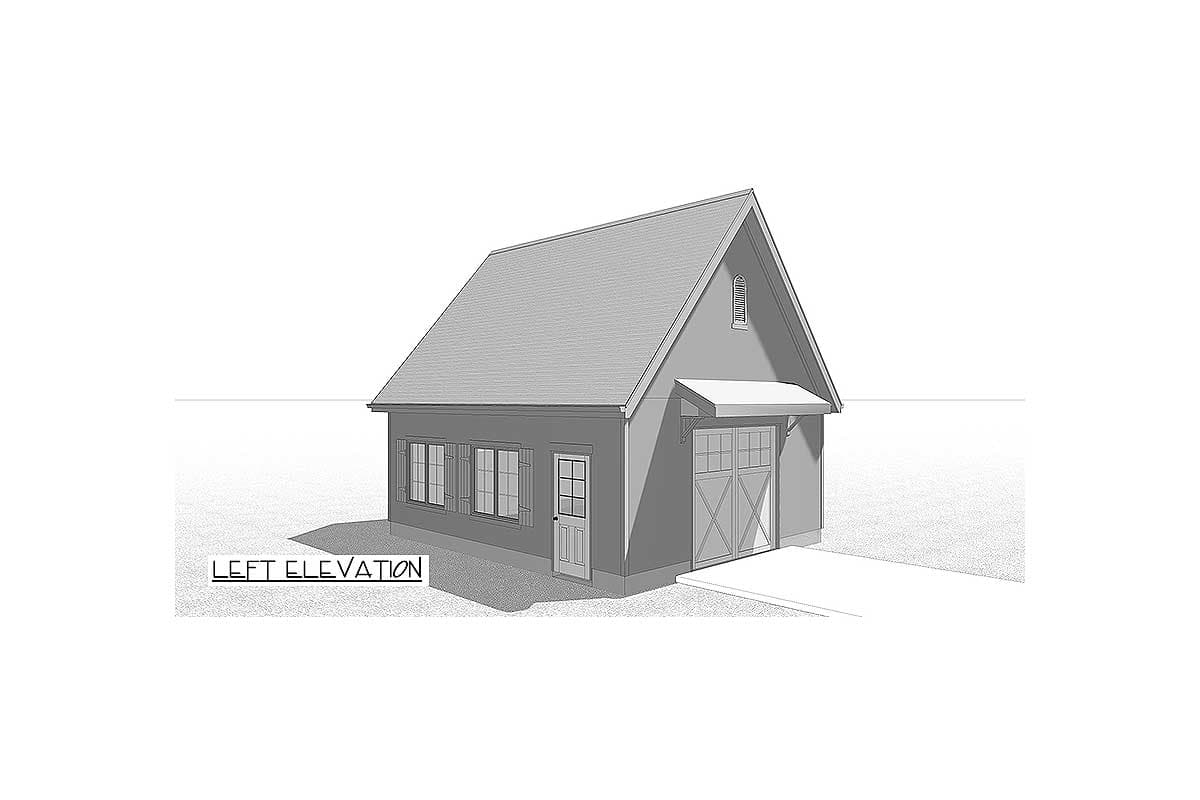 Plan 62640DJ: Drive-thru Garage Plan - Image #4