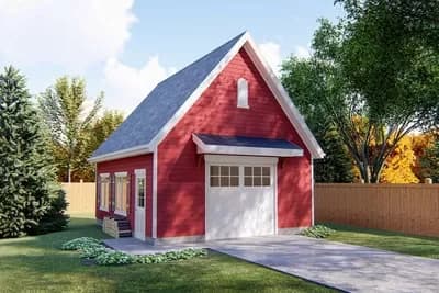 Drive-thru Garage Plan