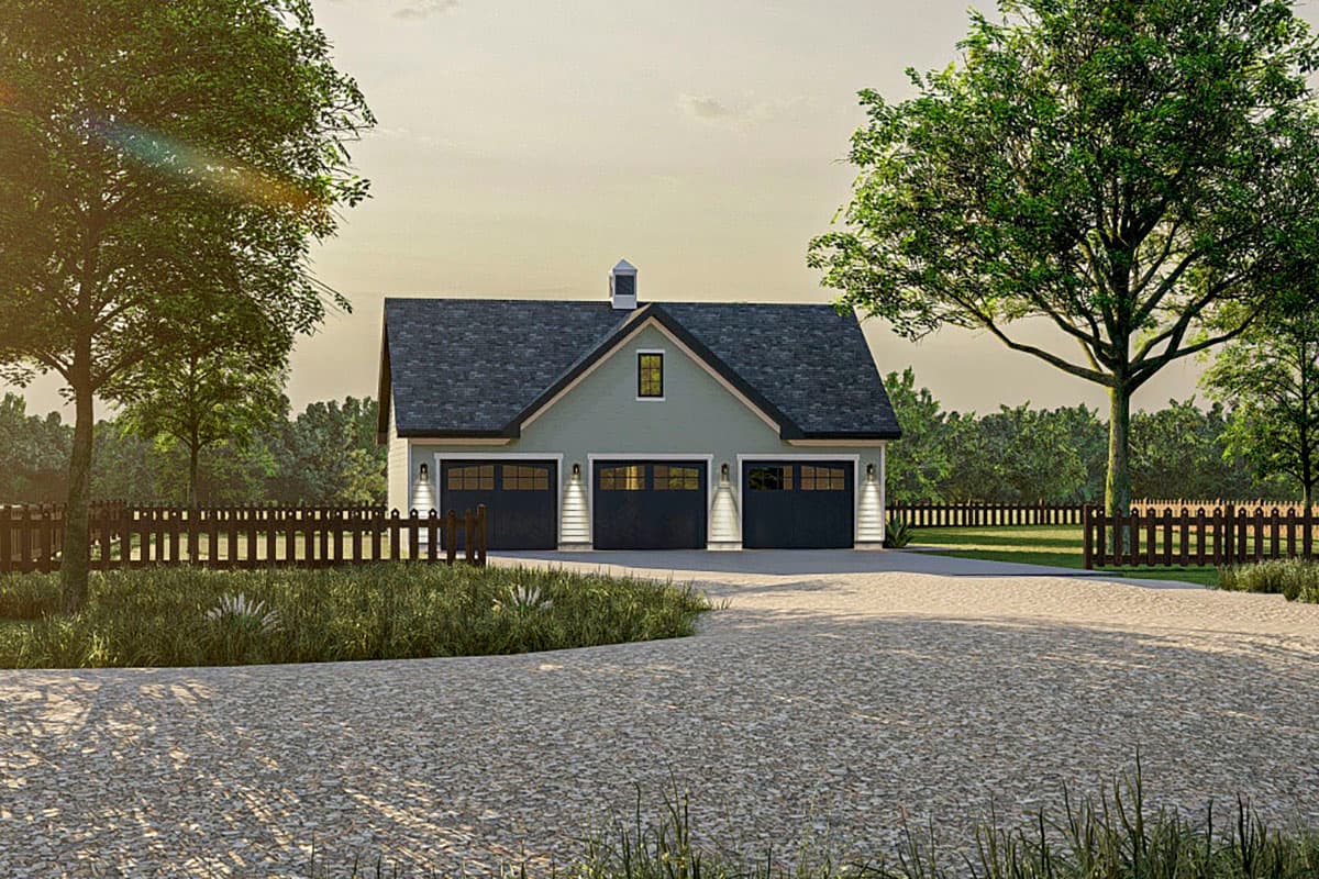 Plan 62641DJ: Detached 3 Car Garage Plan - Image #4