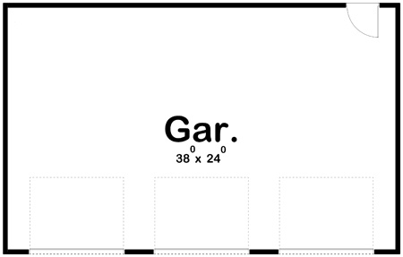 Plan 62641DJ: Detached 3 Car Garage Plan - Floor Plan - Main Level