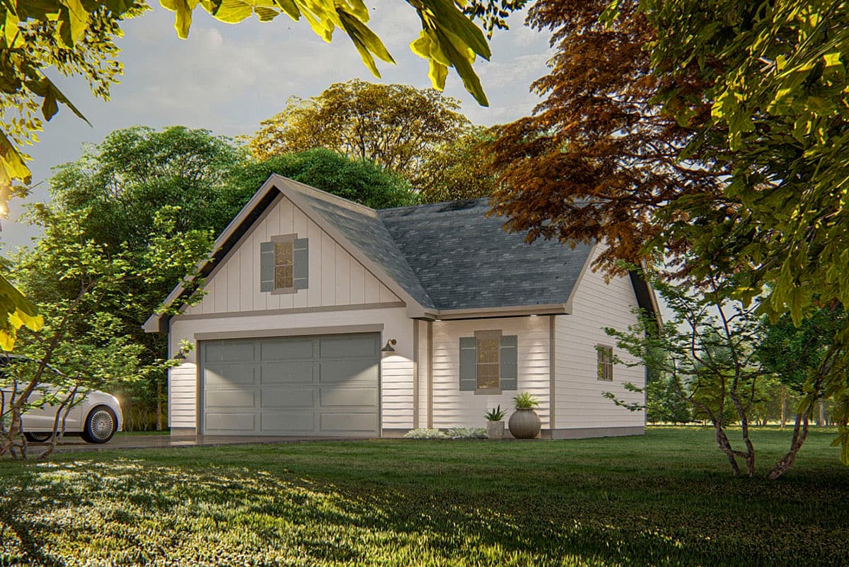 Plan 62642DJ: 2 Car Garage Plan with Shop - Image #4