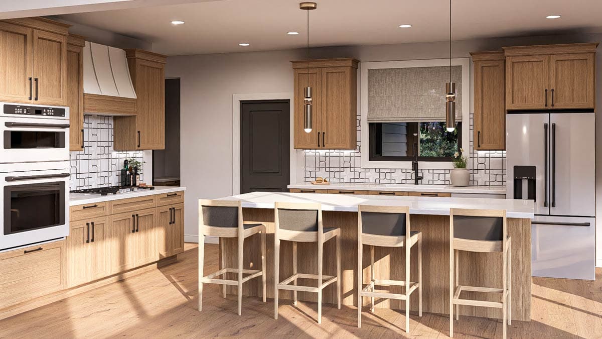 Plan 62643DJ: 2-Bed Craftsman Ranch House Plan with Angled 3-Car Garage - 2172 Sq Ft - Image #7 - Craftsman, Ranch