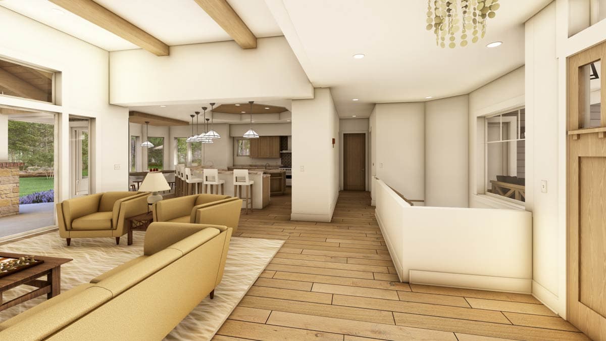 Plan 64404SC: 2 Bed Craftsman with Option for Two More Bedrooms in Basement - 2605 Sq Ft - Image #6 - Country, Craftsman, Mountain, New American, Northwest, Ranch, Traditional