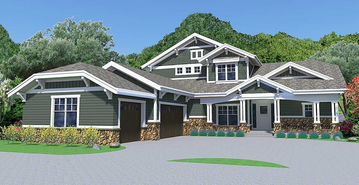 Plan 64406SC: 4 Bed Craftsman with Options - Image #15 - Craftsman, Northwest
