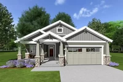 2 Bed Bungalow with Rear Covered Patio - 1760 Sq Ft