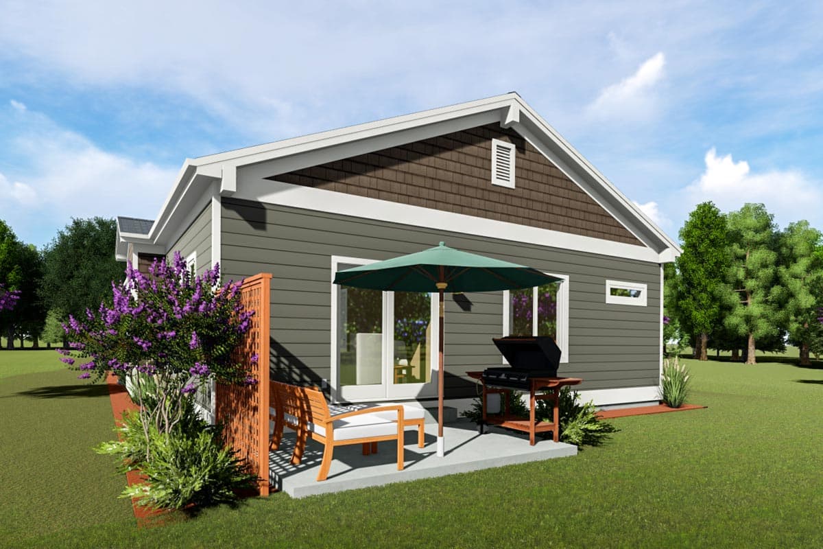 Plan 64414SC: Narrow Lot Bungalow - Image #4 - Bungalow, Cottage, Craftsman, Northwest