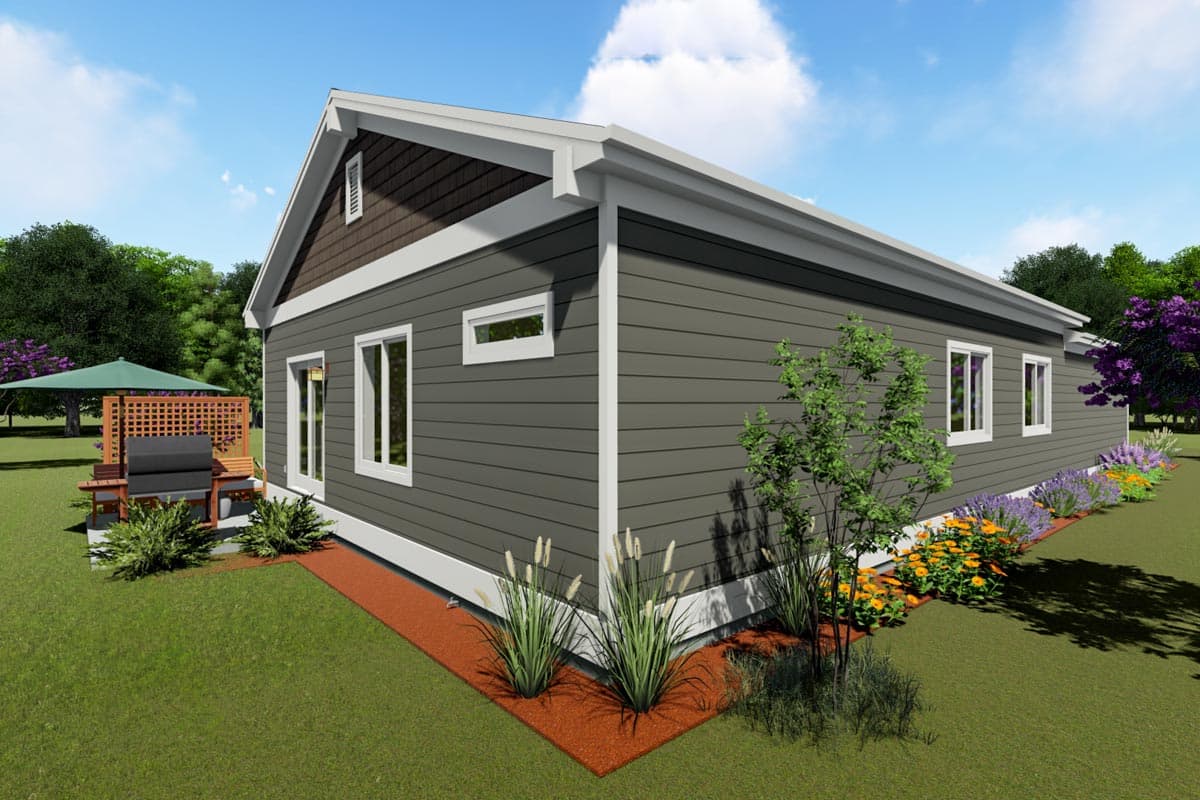 Plan 64414SC: Narrow Lot Bungalow - Image #5 - Bungalow, Cottage, Craftsman, Northwest