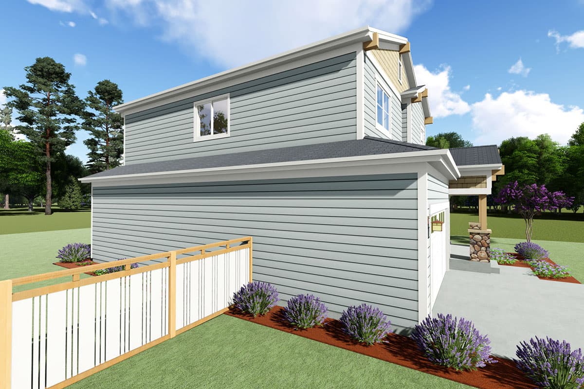 Plan 64418SC: Stylish Craftsman with Three Bedrooms - Image #4 - Bungalow, Craftsman, Northwest