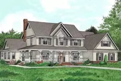 Country Farmhouse Plan With Lots of Extras