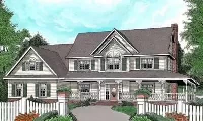 Farmhouse Plan with 2-car Garage