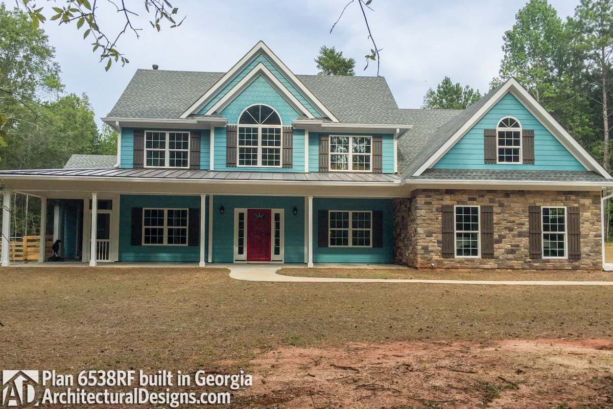 build gallery item - Country Farmhouse Plan 6538RF comes to life in Georgia!