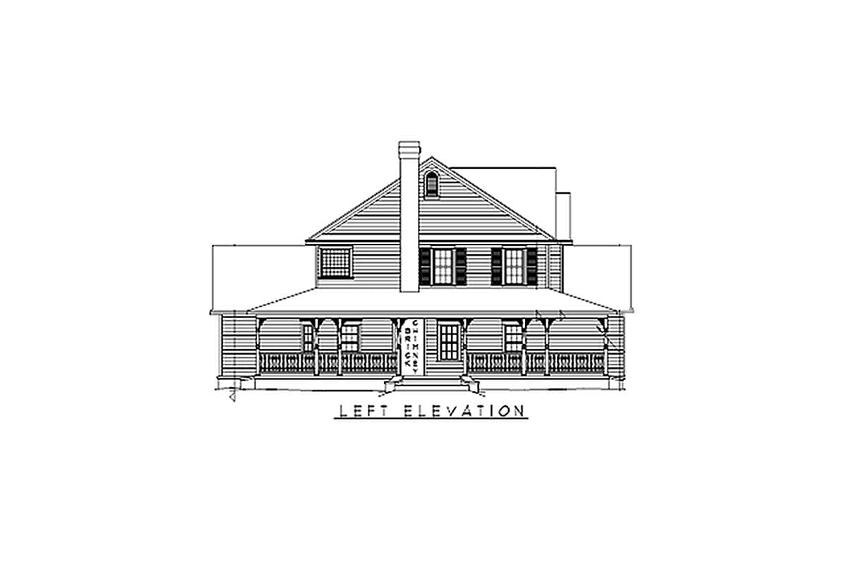 Plan 6540RF: Farmhouse with Nicely Detailed Wrap-Around Porch - Image #4 - Country, Farmhouse
