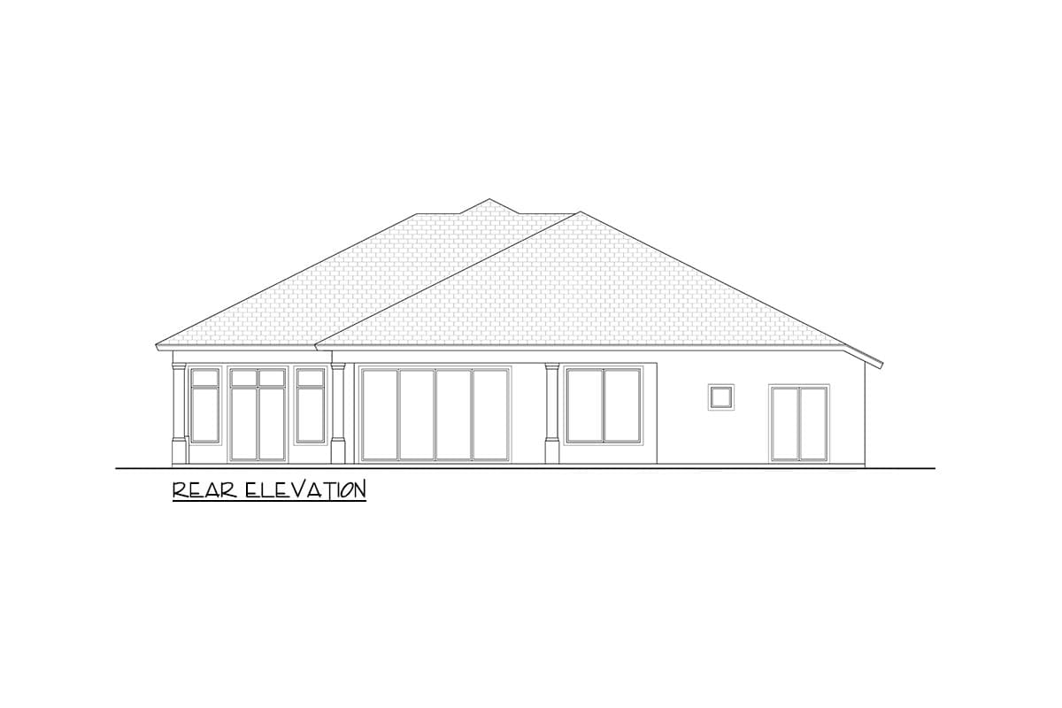 Plan 65614BS: One Story Four Bed Beauty - Image #17 - Florida-Style, Southern, Transitional