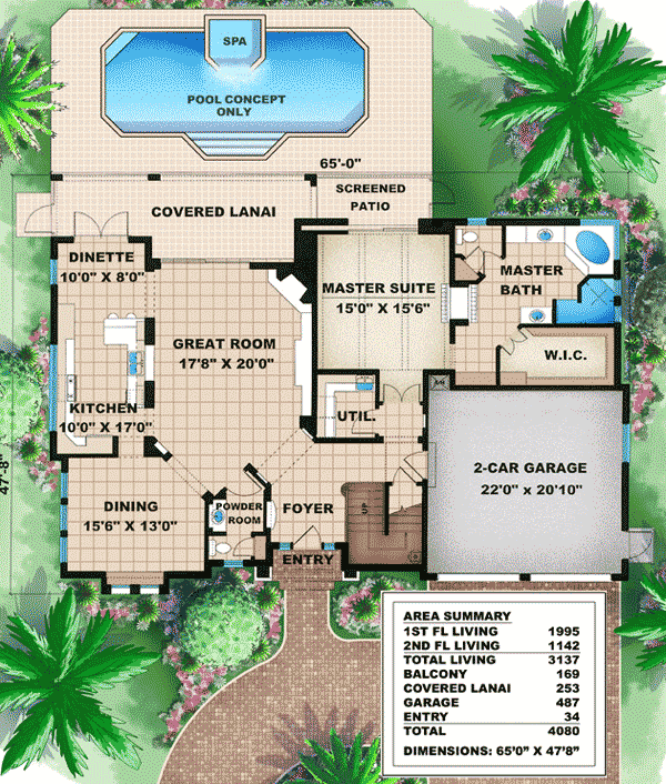 Plan 66038WE: Versatile Design - Floor Plan - Main Level - European, Mediterranean