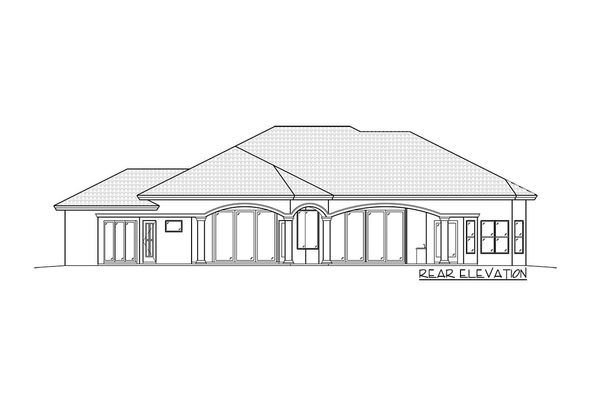 Plan 66073WE: Mediterranean House Plan with Guest Cabana - Image #11 - Florida-Style, Mediterranean