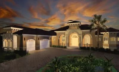 Sprawling One-Story Mediterranean House Plan with Cabana