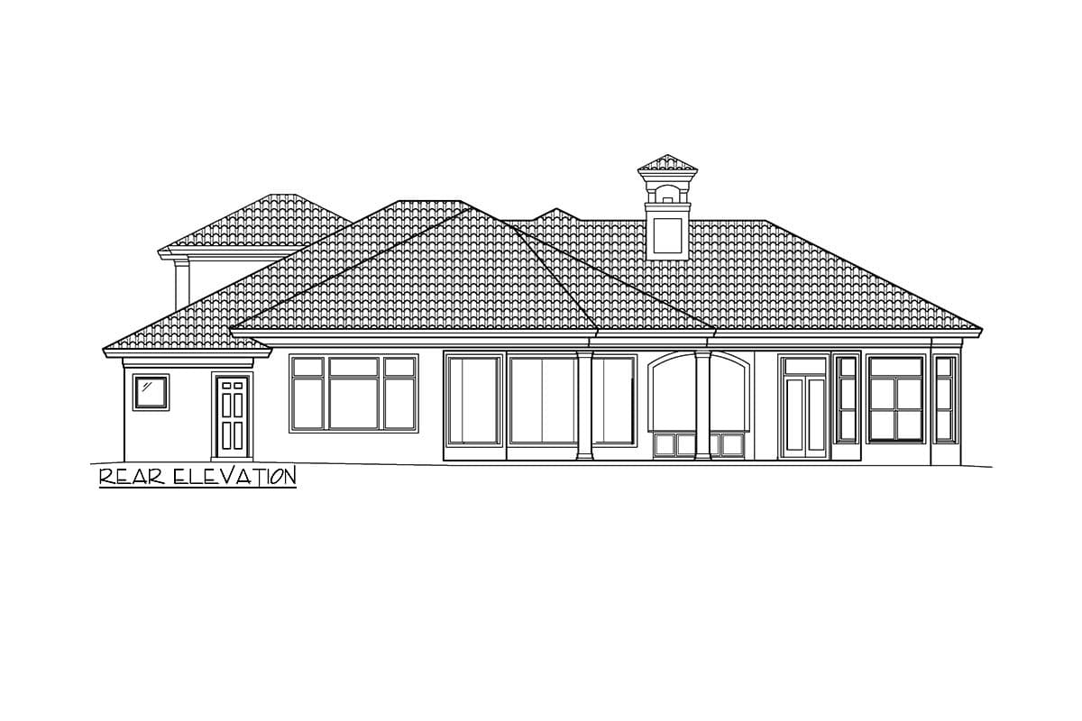 Plan 66115WE: Elegant Living and Magnificent Views - Image #15 - Florida-Style, Mediterranean, Tuscan