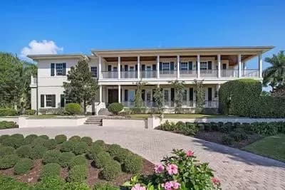 Grand Florida House Plan with Beds and Laundry Upstairs - 4110 Sq Ft