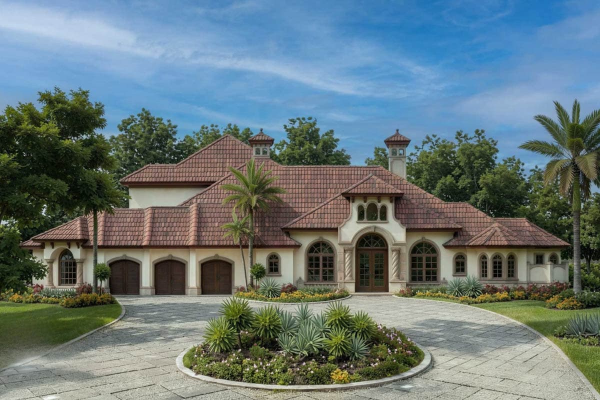 Plan image - 66123WE:Luxury Mediterranean House Plan with 5 Bedrooms and Expansive Outdoor Lanai