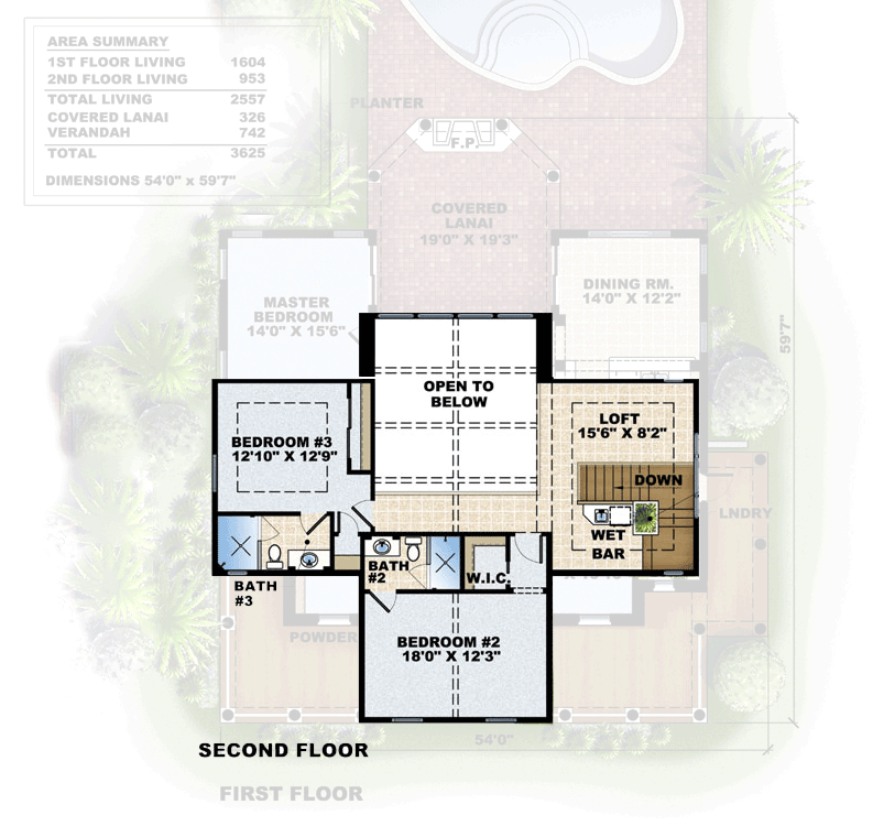 Plan 66165WE: More Than A Cottage - Floor Plan - 2nd Floor - Country, Southern