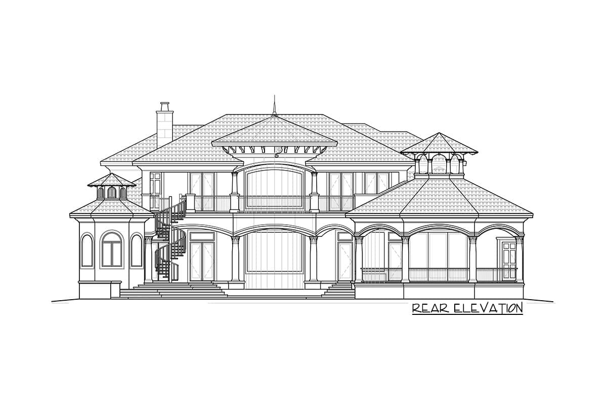 Plan 66191WE: Captivating Mediterranean Design with Second Floor Home Theater - 6718 Sq Ft - Image #25 - European, Mediterranean, Spanish