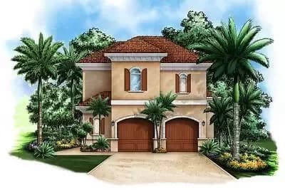 Mediterranean Carriage House Plan