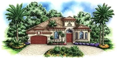 Mediterranean Dream Home Plan - 2727 Sq Ft