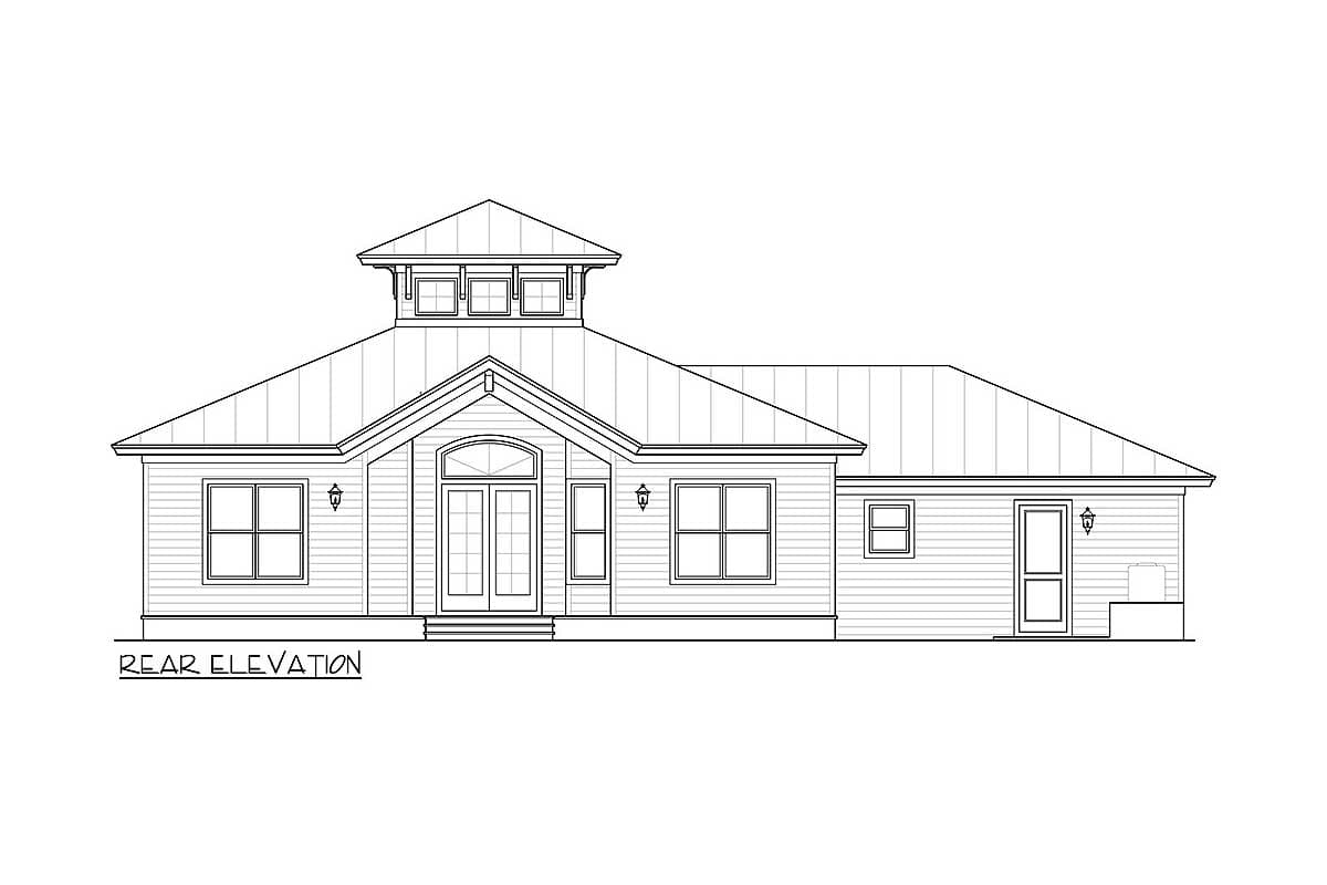 Plan 66333WE: 3-Bed Coastal Florida House Plan with Cupola and 2-Car Garage - 1991 Sq Ft - Image #5 - Beach, Coastal, Florida-Style, Southern