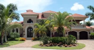 Coastal Mediterranean House Plan with Outdoor Space On Two Floors - 4628 Sq Ft