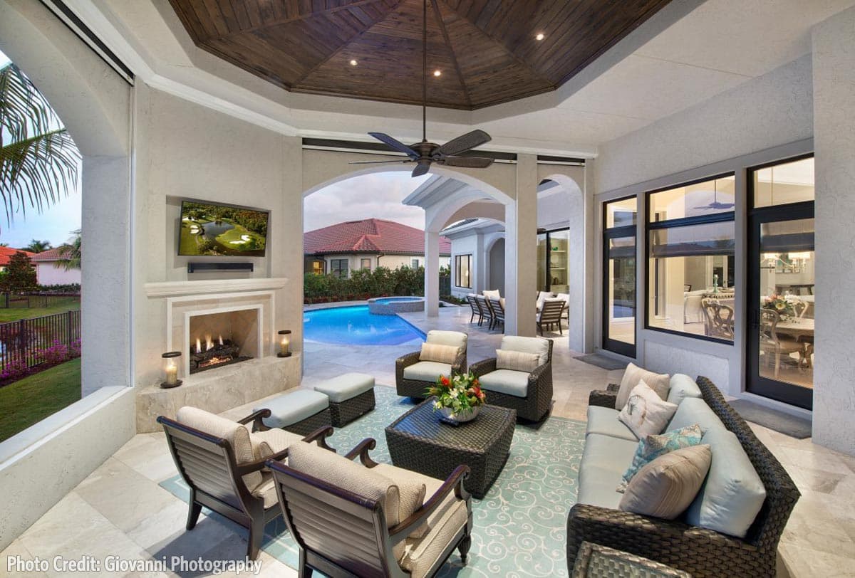 Plan 66355WE: 4 Bed Luxury Mediterranean Home Plan with Vaulted Great Room - 4386 Sq Ft - Image #11 - Coastal, Coastal Contemporary, Florida-Style, Mediterranean
