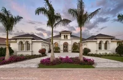 4 Bed Luxury Mediterranean Home Plan with Vaulted Great Room - 4386 Sq Ft