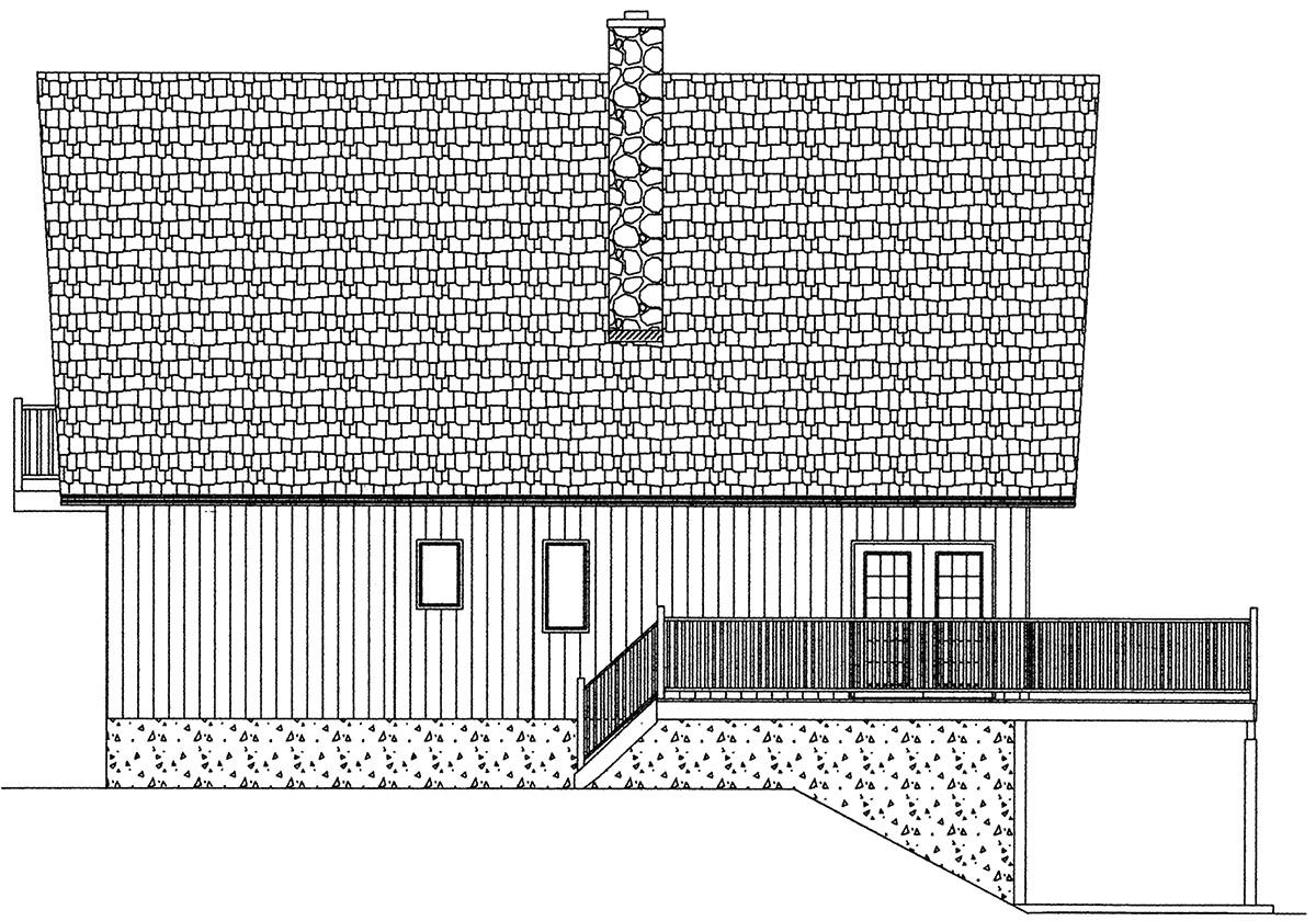 Plan 6702MG: Mountain House Plan with Large Private Upstairs Loft Above Detached 2-Car Garage - 1551 Sq Ft - Image #11 - Cabin, Mountain, Vacation